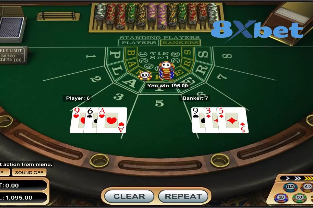 Một vài kinh nghiệm chơi Baccarat 8xbet từ cao thủ